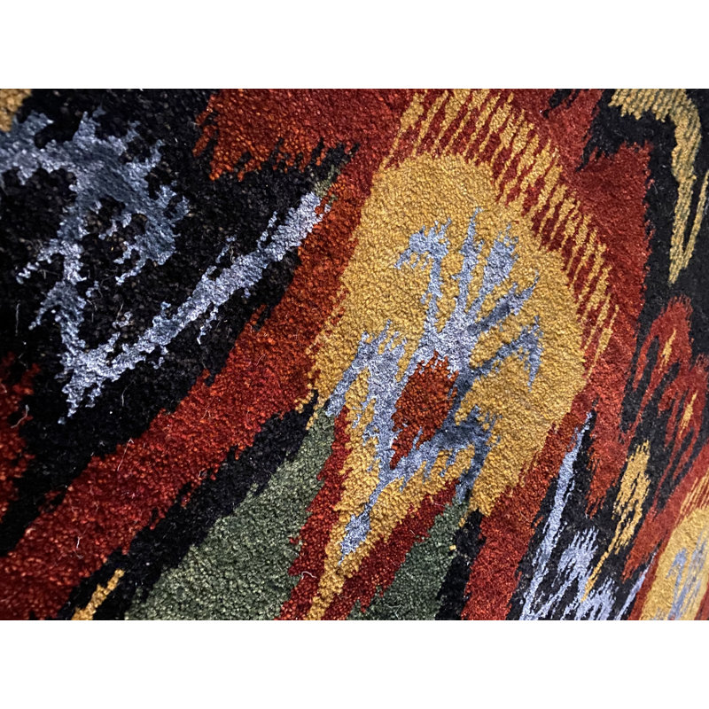 Ikat Area Rug, Rectangle 8' x 9'9"