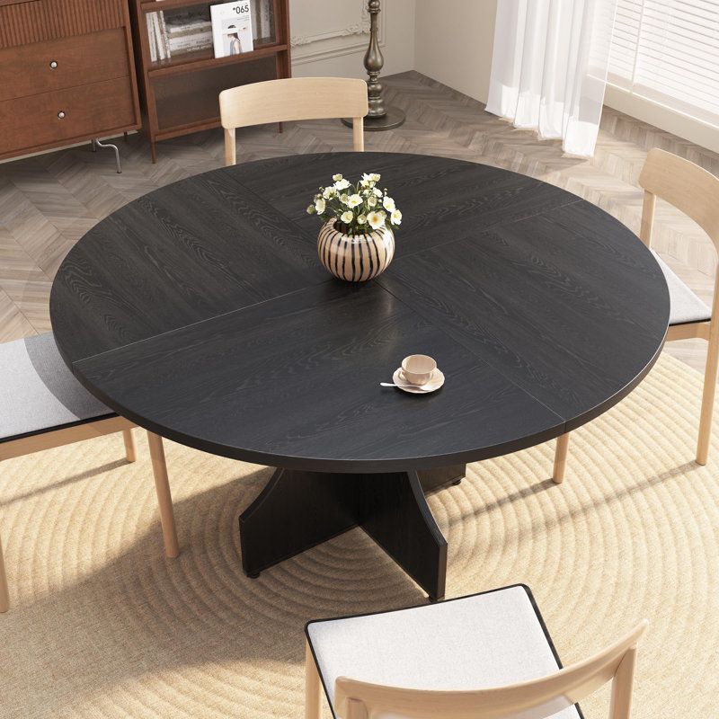 Table de salle à manger moderne pour 4 à 6 personnes, Noir