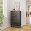 Commode moderne à 5 tiroirs en bois massif avec rangement en métal-1125201224
