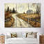 Green Autumn Country Road II - Ensemble de décoration murale maison de campagne-484332235-484332238