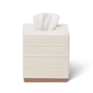 Kana Tissue Box Cover Beachcrest Home Color: White Wash