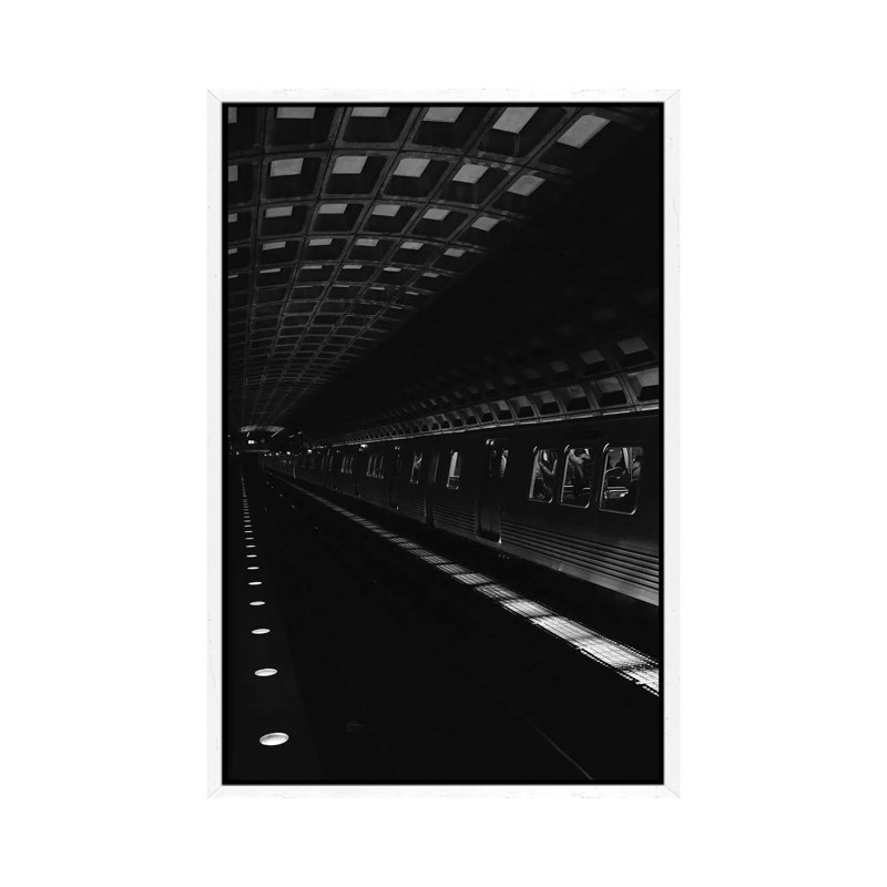 DC Metro III by Bethany Young - Print on Canvas, White Framed, 101.6cm H x 66.04cm W x 3.81cm D