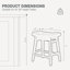 Tabourets de bar extra larges 19,7 po-1276858689