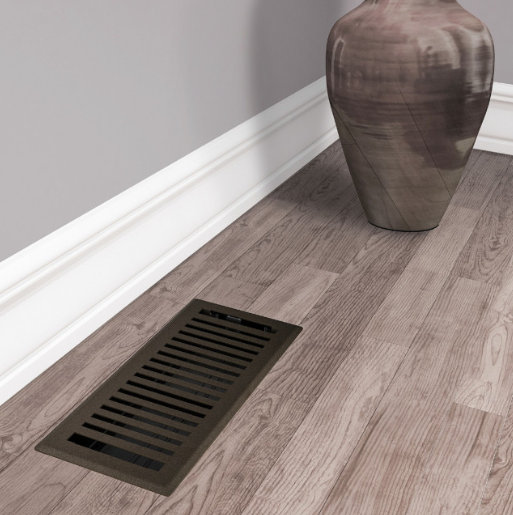 Registre de plancher Imperial Montezuma, Âge de bronze, L 4 po x L 12 po