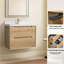 Ensemble de meuble-lavabo flottant mural 30 po avec plateau en pierre artificielle AuroraSky, 2 tiroirs-1467469335