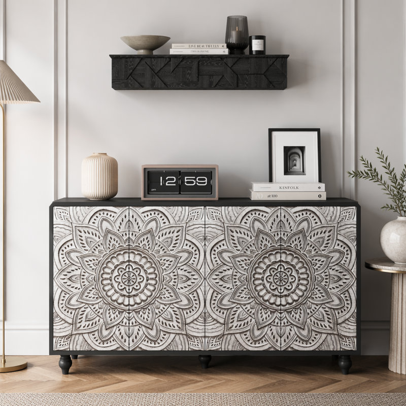 Buffet 60 po Boho Mandala, Black
