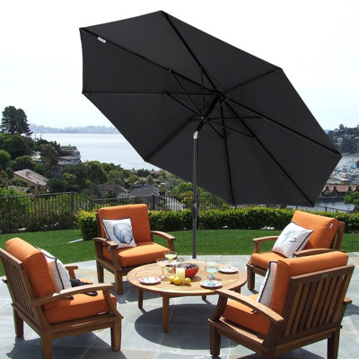 Rumia 108'' Auto Tilt Market Umbrella with Crank Lift