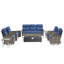 Ensemble de conversation pour foyer extérieur en osier 8 pièces avec canapé et chaises pivotantes 8 pièces-2049636822-1970575394
