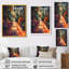 Décoration murale orange, serre rose et soleil - sanctuaire II-1430969186-1430969187