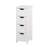 White Freestanding Bathroom Cabinet With Spacious Drawers