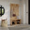 Banc de rangement pour chaussures avec porte-manteau mural Porto
