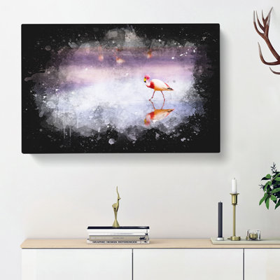 Flamingo Reflection - Wrapped Canvas