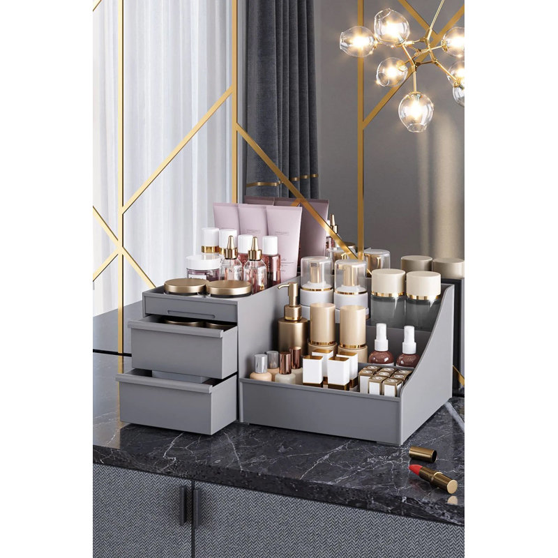 Organisateur de maquillage, Gris