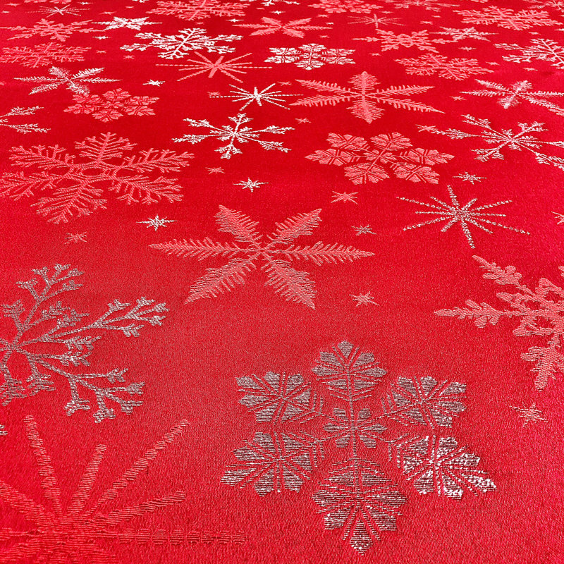 Nappe Holiday, 84 po x 60 po, Rouge, Floral 1