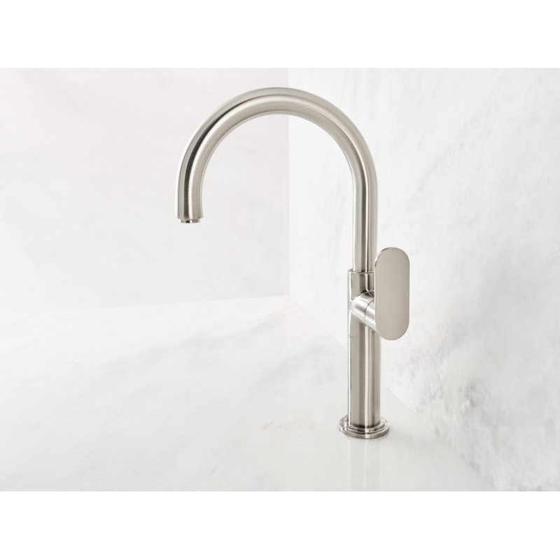 Robinet de lavabo haut à poignée simple Arca, Nickel poli