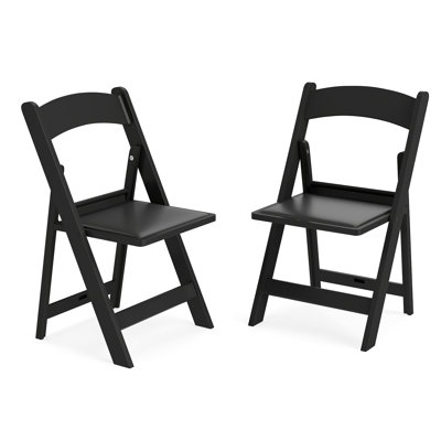 Ensemble de 4 chaises pliantes avec dossier incurvé et siège rembourré, chaises pliantes en PP pour salle de réunion / fête / hôtel / jardin, capacité de poids de 500 lb