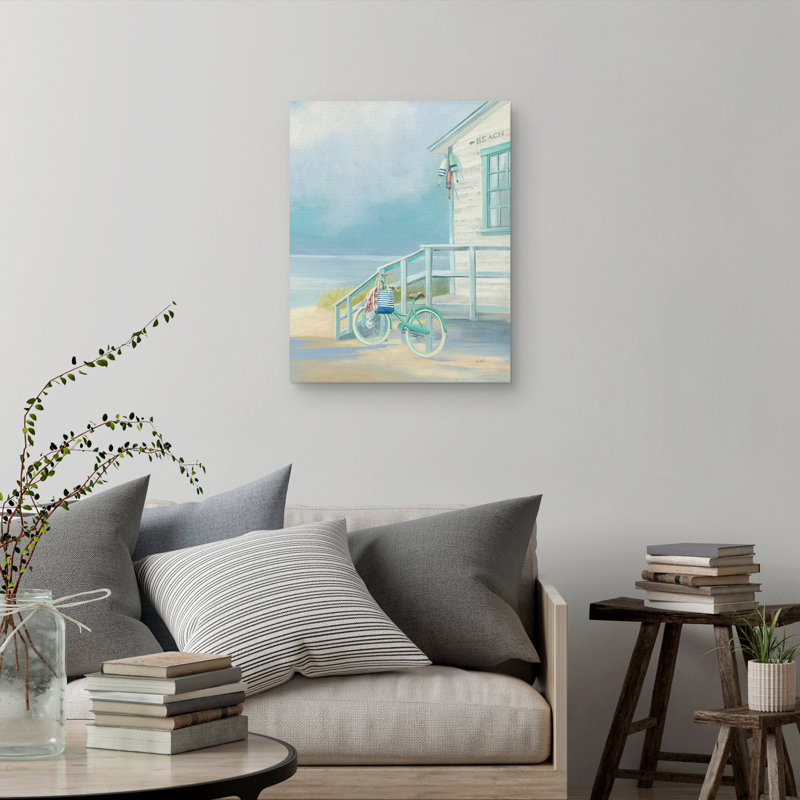 «Morning Ride To The Beach» par Julia Purinton, reproduction sur toile sans cadre