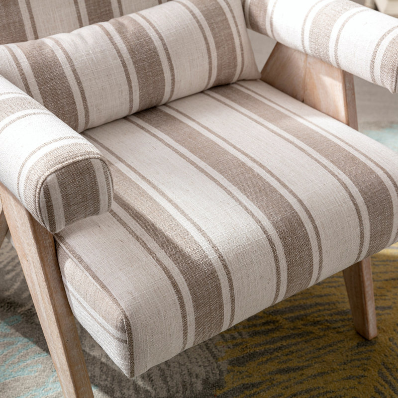 Fauteuil Casselton, Gris / Blanc, Naturel
