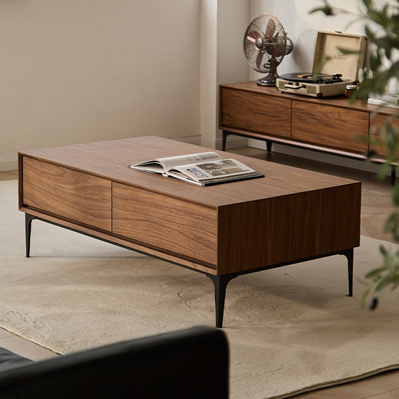 American country simple rectangular coffee table, 15.7" H x 47.2" L x 23.6" W