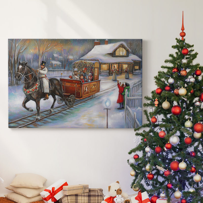 Christmas Holiday Arts - Toile tendue avec châssis XMA171637, H 40 po x l 60 po