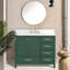 Meuble-lavabo en bois massif avec lavabo et rangement autoportant
