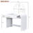 39" Makeup Vanity Table with Mirror Touch Screen Lighted Mirror, Dressing Table with Drawer for Bedroom, White