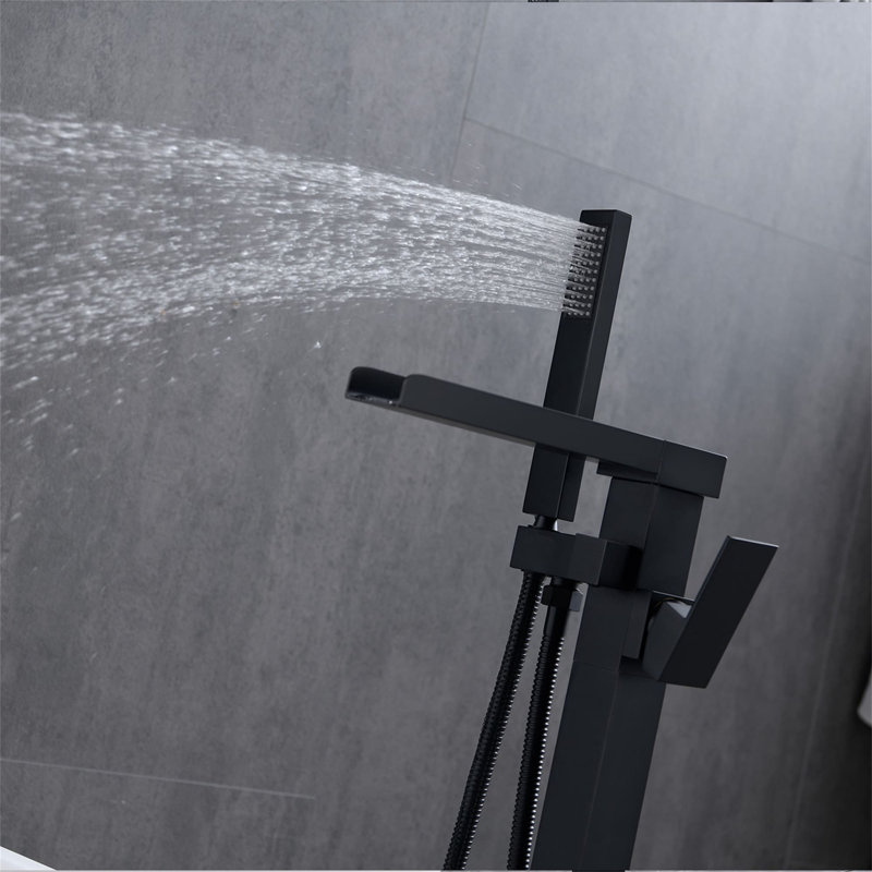 1 Handle Floor Clawfoot Tub Faucet with Diverter