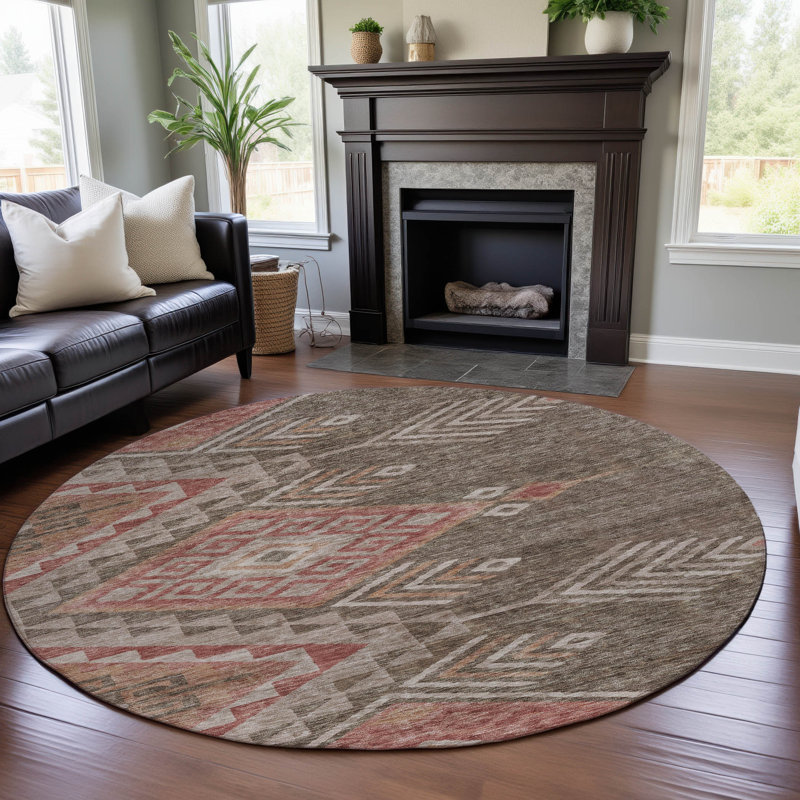Tapis de qualité supérieure lavable à la machine Wayne AMF1091, Rond 8 pi