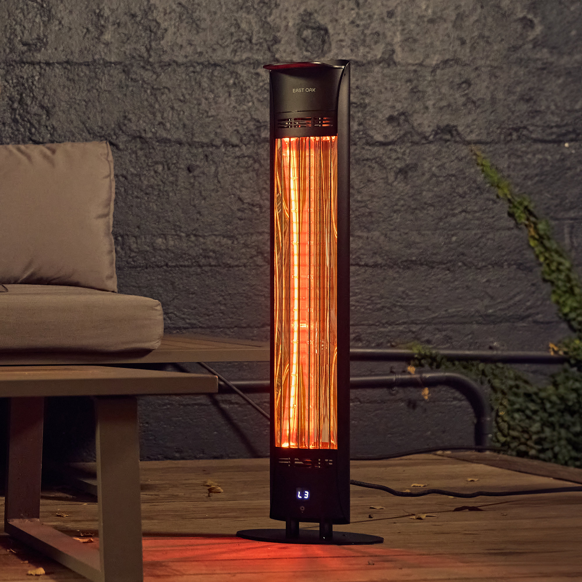 EAST OAK 1500W Portable Outdoor Electric Patio Tower Infrared