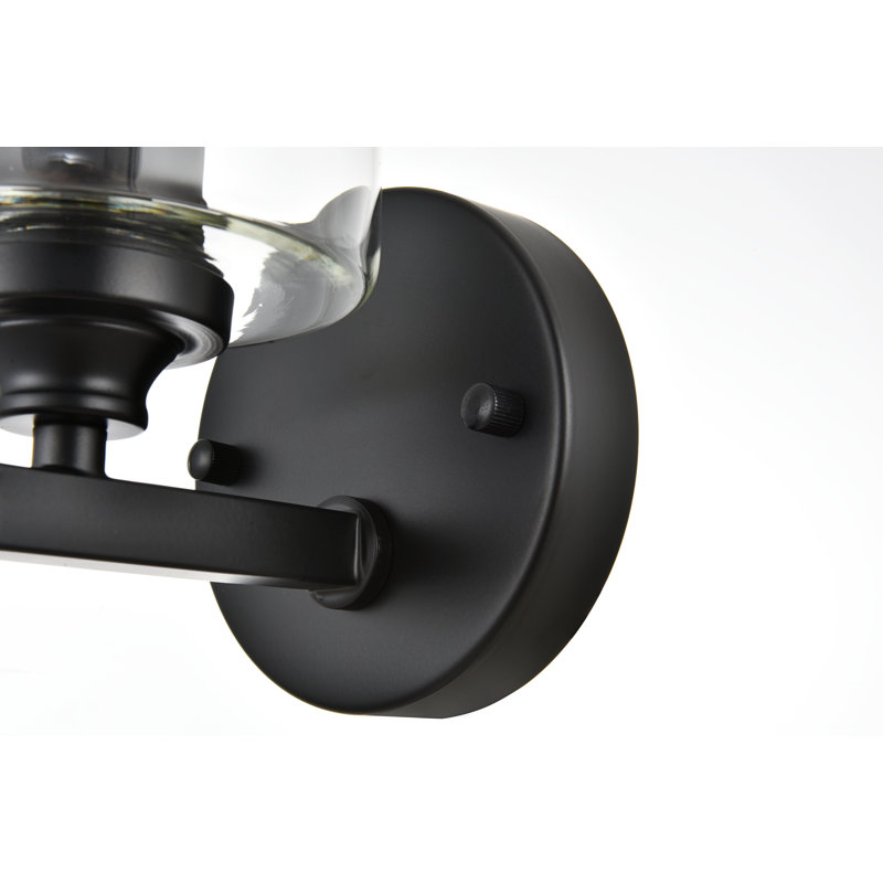 Éclairage pour meuble-lavabo à intensité variable Corine, Noir, Une lumière, H 10 po x l 5 po x P 5 po