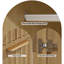 Armoire-penderie de 70,9 pouces de hauteur, armoire à 2 portes avec miroir intégré, armoire à 3 tiroirs (ensemble de 2)-1184509484