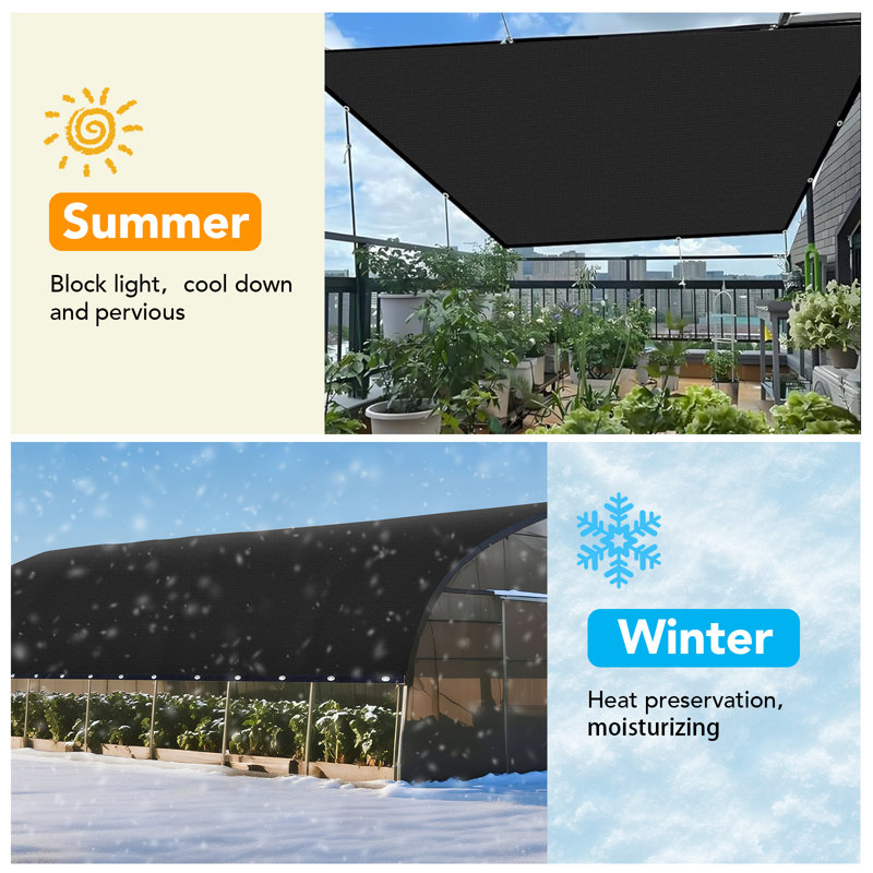 6'x10'Artpuch Custom High Density Pergola Cover Shade with Grommets Shade, 18.11" H x 13.78" W x 21.65" D, Black