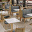 Banc rembourré en similicuir Fashion Light Luxury