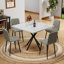 Table de salle à manger carrée, table de salle à manger carrée moderne pour 4 à 6 personnes, table basse pour la salle à manger de cuisine, bureau, espace-1822309247