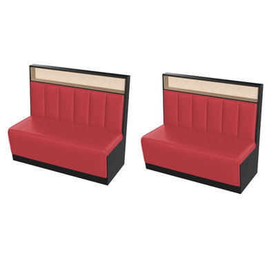 Simple Leisure Restaurant Cafe Benches Faux Leather Upholstered Bench