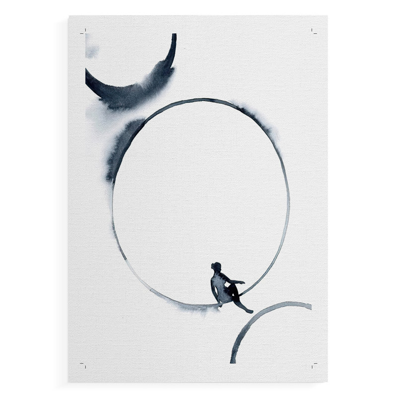 «Woman in the Moon I», reproduction de toile seulement - non encadrée, H 12 po x l 8 po