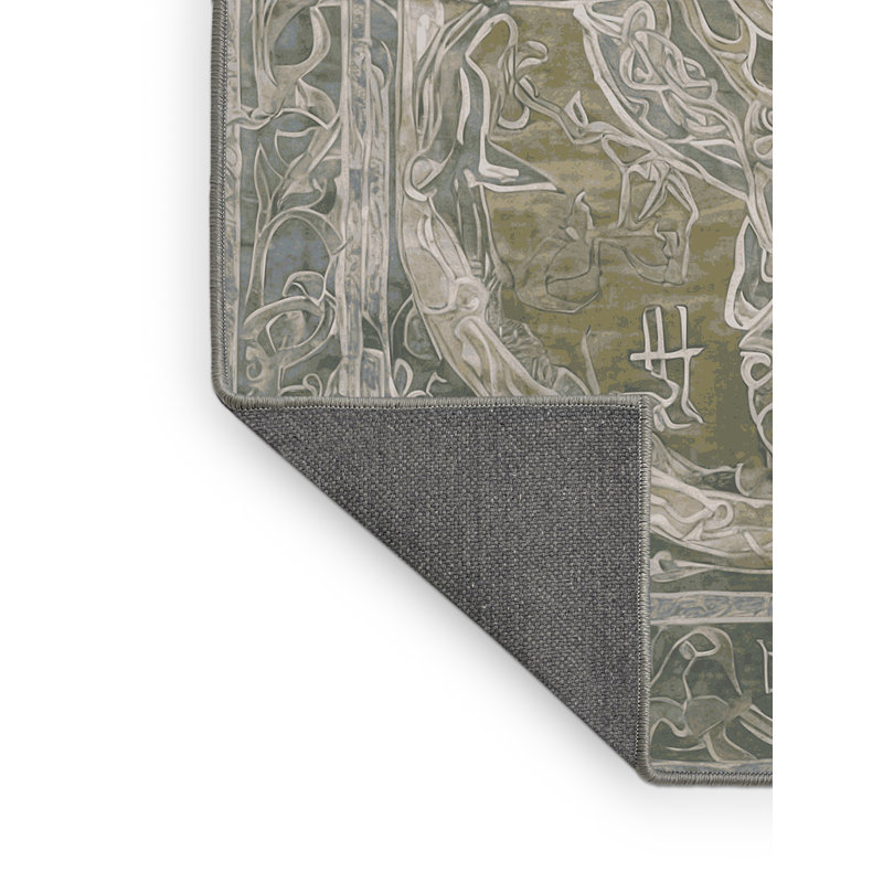 Silky Soft Plush Gray Area Rug, Round 4'
