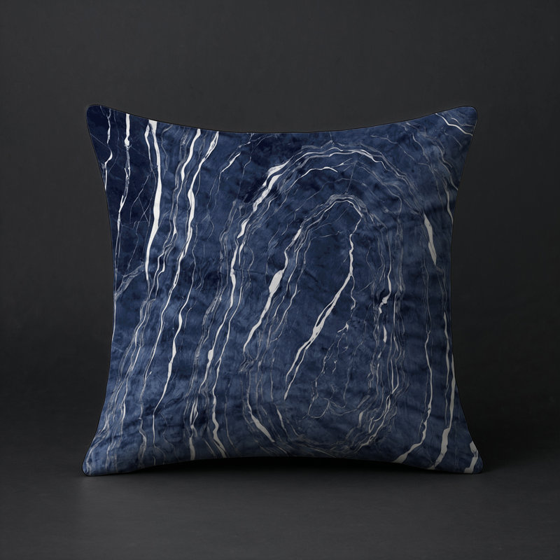 Coussin décoratif intérieur et extérieur Modern, Gris abstrait 215, Carré 16 po