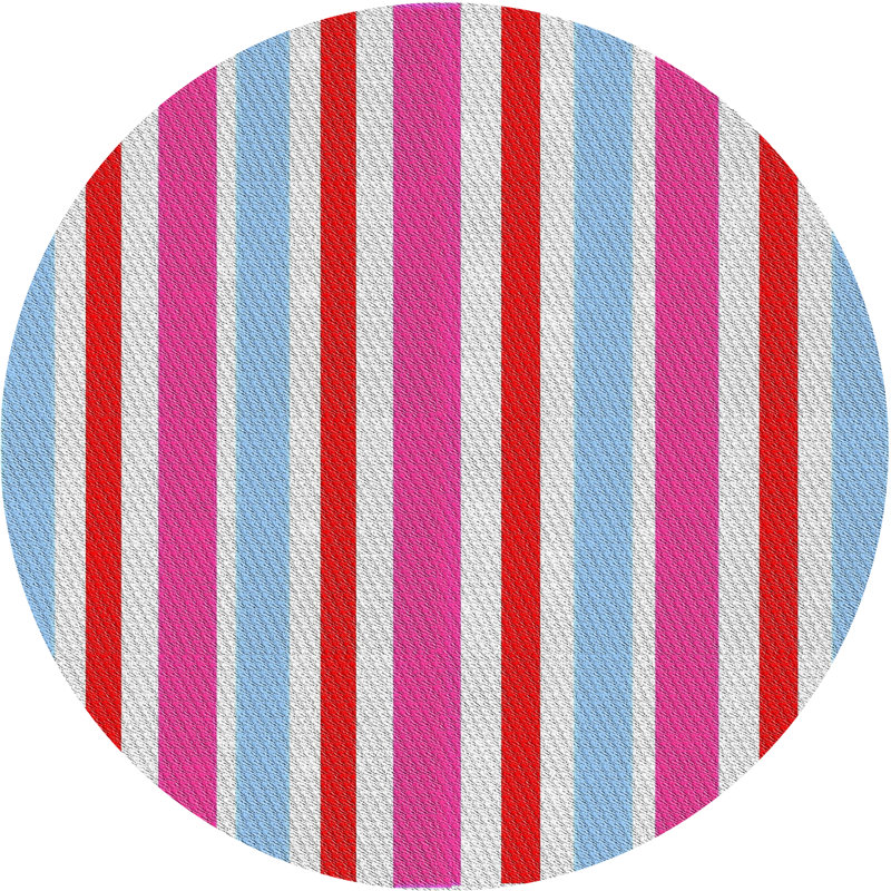 Philpott Striped Indoor Rug, Round 5'