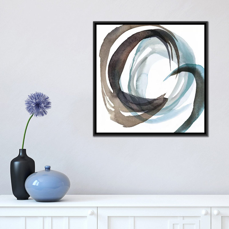 «Overture I», impression sur toile, H 18 po x l 18 po x P 1,5 po, Toile avec cadre noir, Pas de tapis