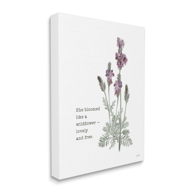 «She Bloomed Like a Wildflower» par House Fenway, H 20 po x l 16 po x P 1,5 po, Toile tendue