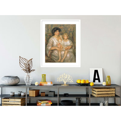 «Mother and Child (Madame Thurneyssen and Her Daughter)» par Pierre-Auguste Renoir, impression giclée encadrée