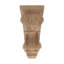 6-3/4 in x 3-3/8 in x 3-3/4 in Unfinished X-Small Hand Carved Solid Acanthus Leaf Wood Corbel-75104951