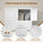 Metal Wall Cabinet,White Upper Cabinet for Wardrobe, Small Top Storage Cabinet for Bedroom, Living Room,18" D x 32" W x1 5" H-834432012