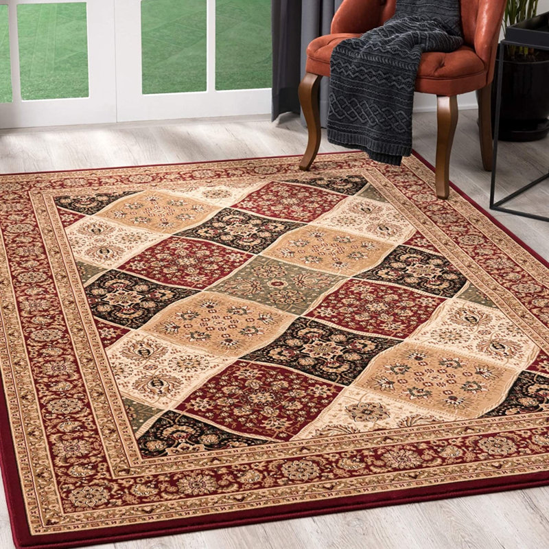 Tapis de couloir rouge 2 x 8, Rectangle de 5 pi x 8 pi