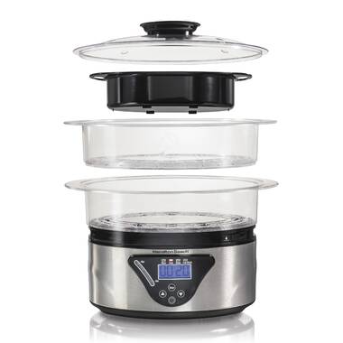 Kalorik 3 Tier Food Steamer - White & Translucent, 60-Minute Timer, Turbo  Steam Ring, 9L Transparent Baskets - Perfect for Healthy Cooking in the  Food Steamers department at