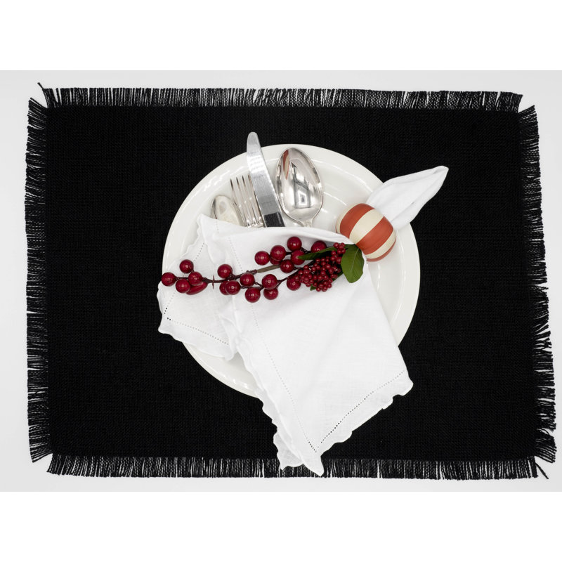 Polyester Rectangle Placemat, Black