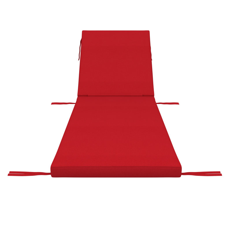 Sunbrella® Outdoor Chaise Cushion, 24" W x 73" D, Sunbrella® Canvas Jockey Red