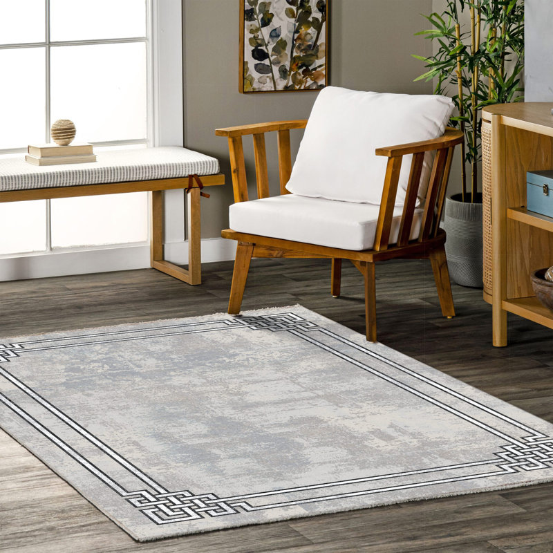Tapis Zyir avec envers antidérapant, Rectangle 4 pi x 5 pi 11 po