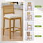 Tabouret de comptoir rembourré en rotin avec structure en bois massif (ensemble de 6)-958693420-958693422